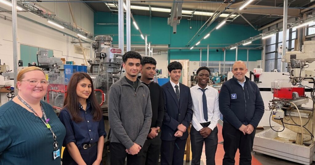Assim from Mount Filling Systems interviewing engineering students at Kirklees College Engineering Centre.