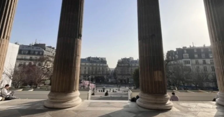 View across Paris from a historic building during Mount’s visit to Nippon Paint France
