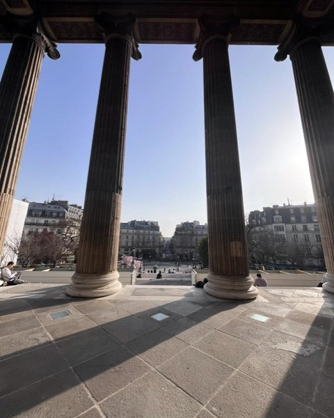 View across Paris from a historic building during Mount’s visit to Nippon Paint France
