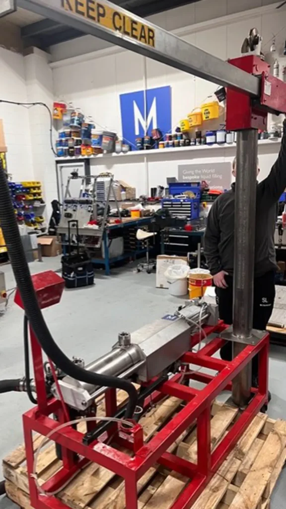 ROCOL liquid filling machine before refurbishment and mechanical overhaul