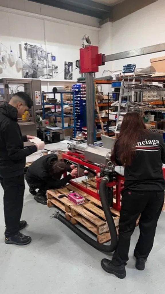Mount Filling Systems team working on the ROCOL filling machine refurbishment